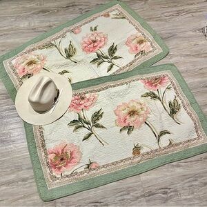 Quilted Large Pillow covers w prairie farmhouse shabby chic vibe